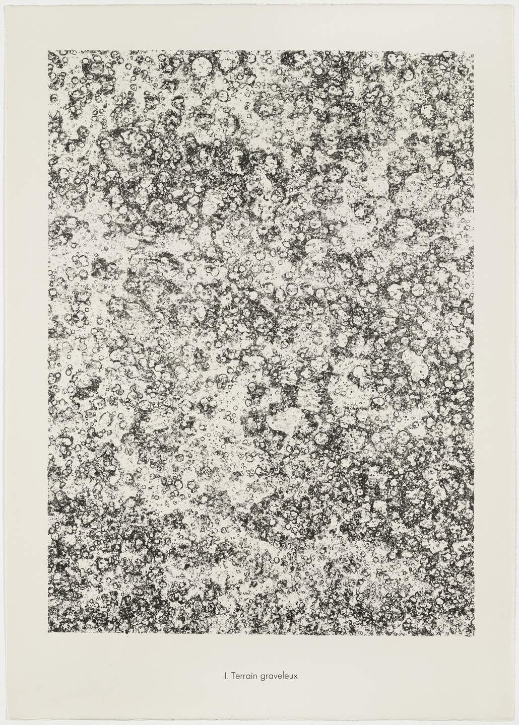 Jean Dubuffet​, 1. Terrain graveleux, 1959, litografia, 63x45 cm