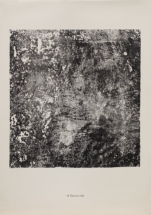 Jean Dubuffet​, 18. Elément ridé, 1959, litografia, 63x45 cm