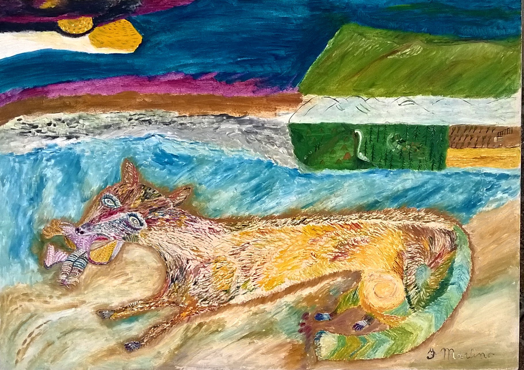Martino Fiorattini, Senza titolo, olio su tela, 50x70 cm