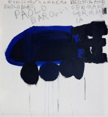 Paolo Baroggi, Porsche Carrera, 2000, acrilico e pastelli a olio su tela, 107x99 cm